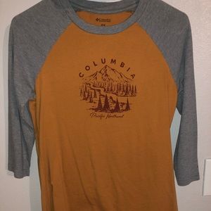 Columbia quarter sleeve t shirt